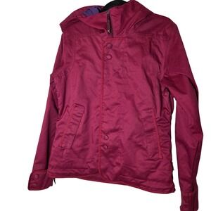 Burton maroon snowboarding winter jacket womens large waterproof